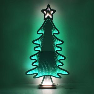 Albero di Natale 3D con Illuminazione 90x7x50 cm