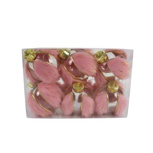 Palle di Natale Colore Rosa Diam. 8 cm 6 pz