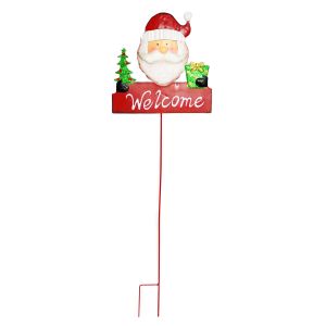 Picchetto Babbo Natale Welcome 100x1x32 cm