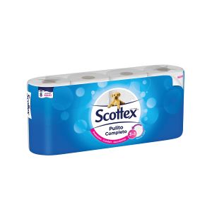 SCOTTEX  Carta Igienica Pulito Completo 8 Rotoli