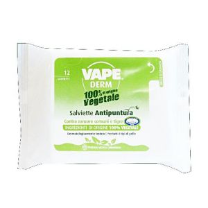 VAPE Derm 100% Vegetale Salviettine Anti-puntura 12pz