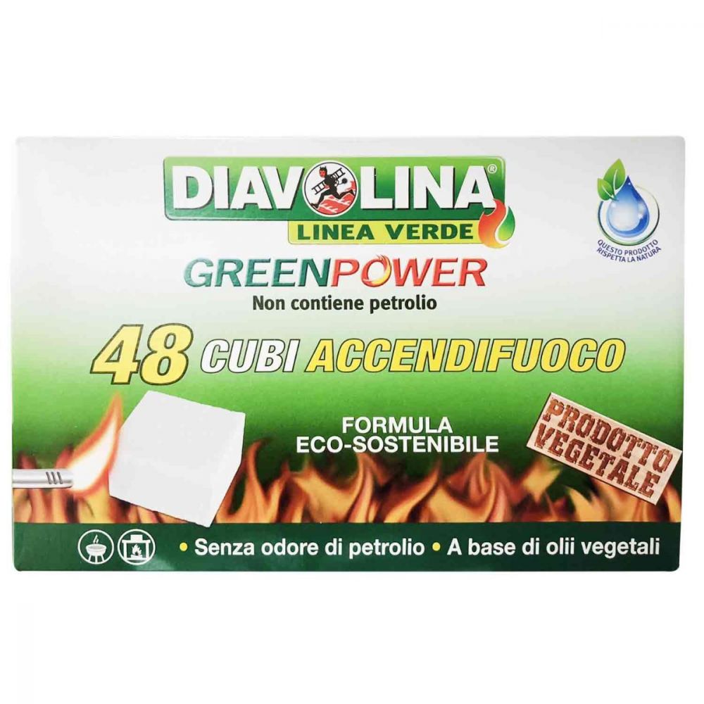 Diavolina Accendifuoco Green Power - 48 cubetti