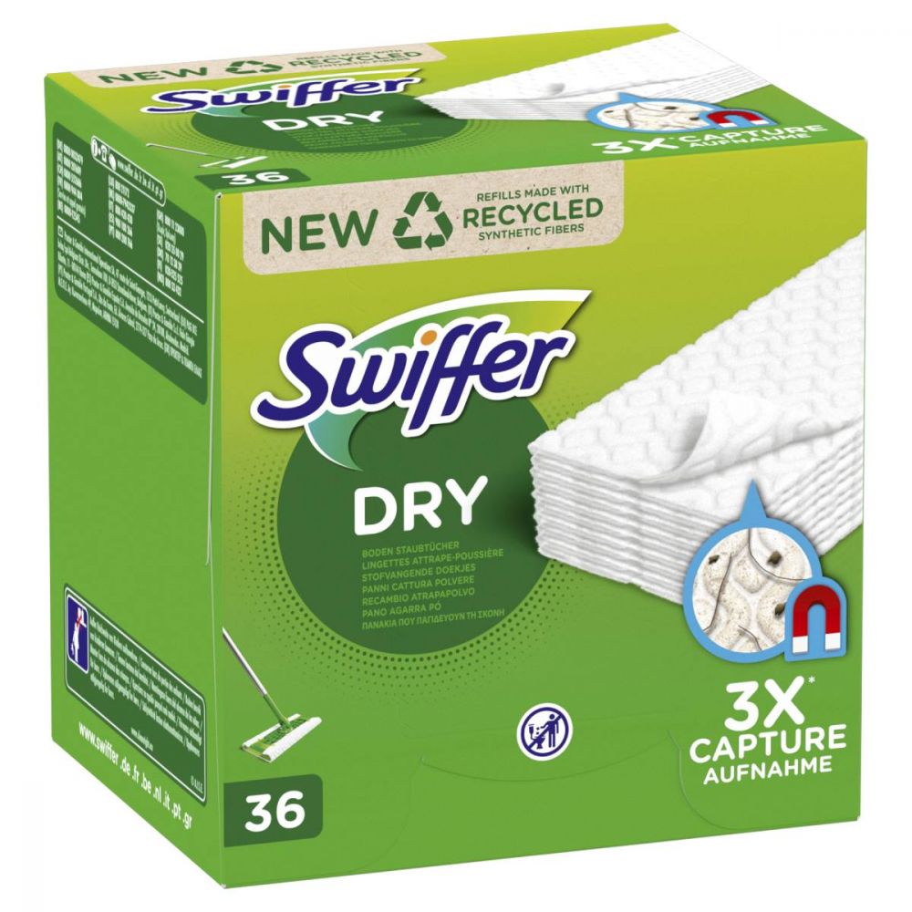 Shop Risparmio Casa - SWIFFER Dry Ricarica Panno Cattura Polvere 36pz