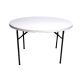 Tavolo Richiudibile Tondo 122 cm 74 cm Bianco