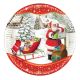 Piatto Piano con Decoro Babbo Natale 10 pz Bibo D 19 cm