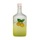 Bottiglia Amaretto CC700 in vetro satinato giallo con limoni e con il tappo.