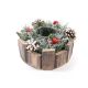 RISPARMIO CASA Portacandela Neve e Bacche Wood D18x10cm