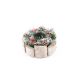 RISPARMIO CASA Portacandela Neve e Bacche Bark D18x10cm