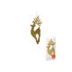 DECOR CASA Pendente Renna 16 cm Oro 2pz