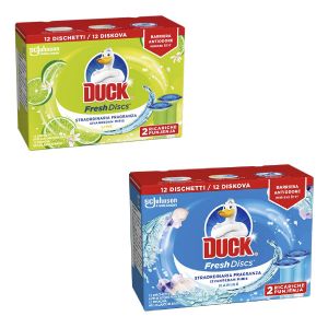 Duck Profumatore Wc Fresh Dics Ricarica Lime/Marine Assortito 12pz.