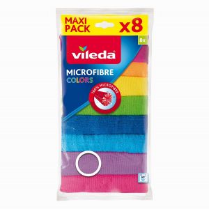 VILEDA Panno Microfibra Colors Multiuso 8pz