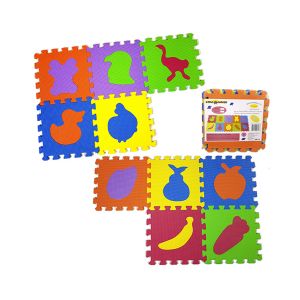 Mattonelle Puzzle Animali e Frutta 5pz. 31,5x31,5cm