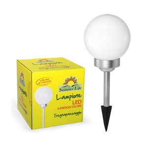 SUMMER LIFE Lampione Solare LED 15x42 cm Luce Bianca