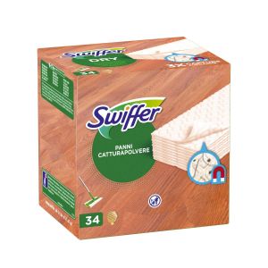 SWIFFER Dry Ricarica Panno Cattura Polvere Legno 34pz
